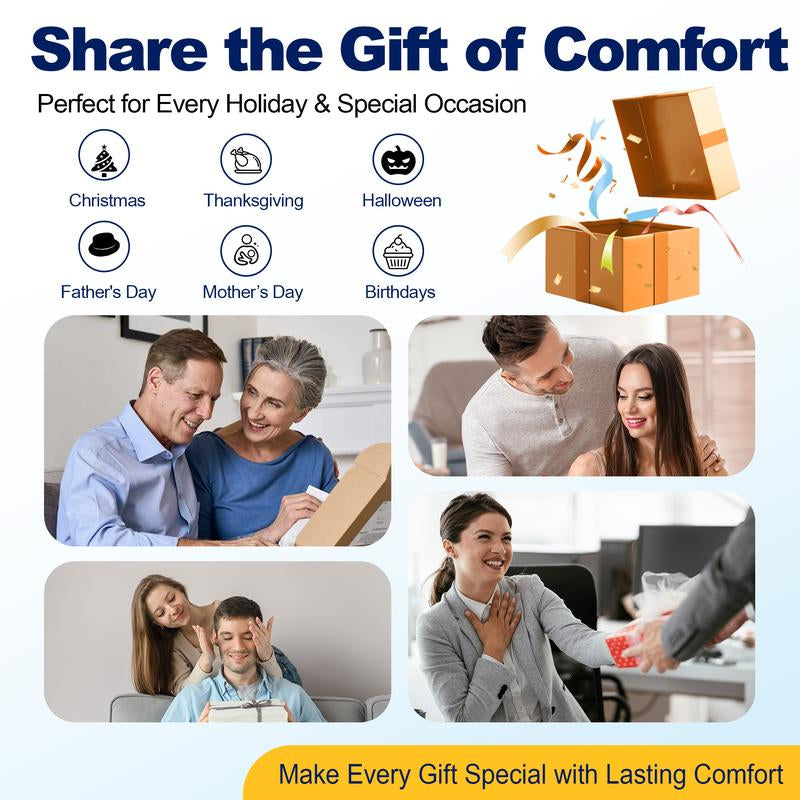 Luxury Car Seat Cushion with Non-Slip Bottom for Sciatica&Back Pain Relief-Breathable Ergonomic Butt Seat Pad for Office, Truck