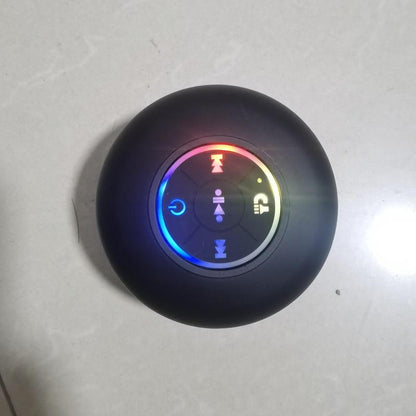 Mini Bluetooth-Compatible Shower Speaker, Portable Waterproof Speaker with LED Light, Suction Cup Speaker for Beach, Shower & Home Outdoor Camping