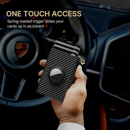 Men's Smart Wallet with Airtag Holder - RFID Blocking, Slim Bifold Design for Business & Everyday Use