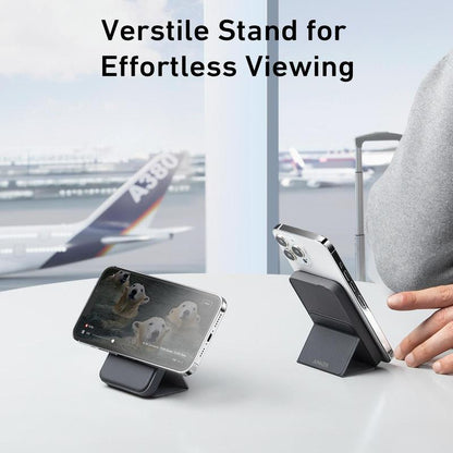 Anker Magnetic Power Bank, Built-In Foldable Stand, USB-C Port on the Side, 5,000Mah Capacity, Perfectly Compatible with Iphone 17/16/15/14/13 Series