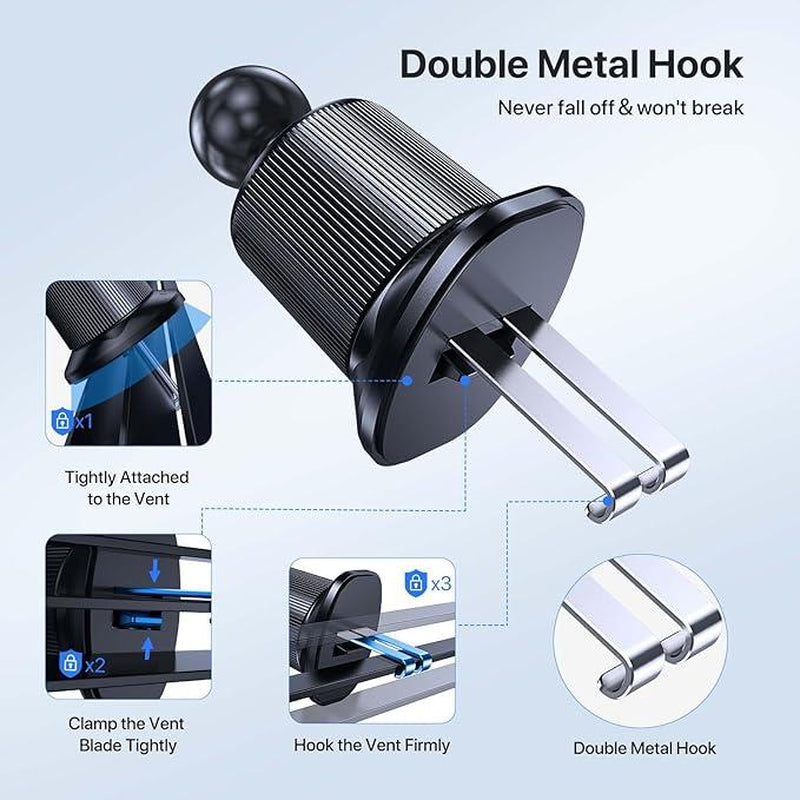 Miracase Magnetic Mobile Holder for Car,Never Blocking Vent,Strong Magnets Car Vent Cellphone Mount , for Iphone and All Smartphone