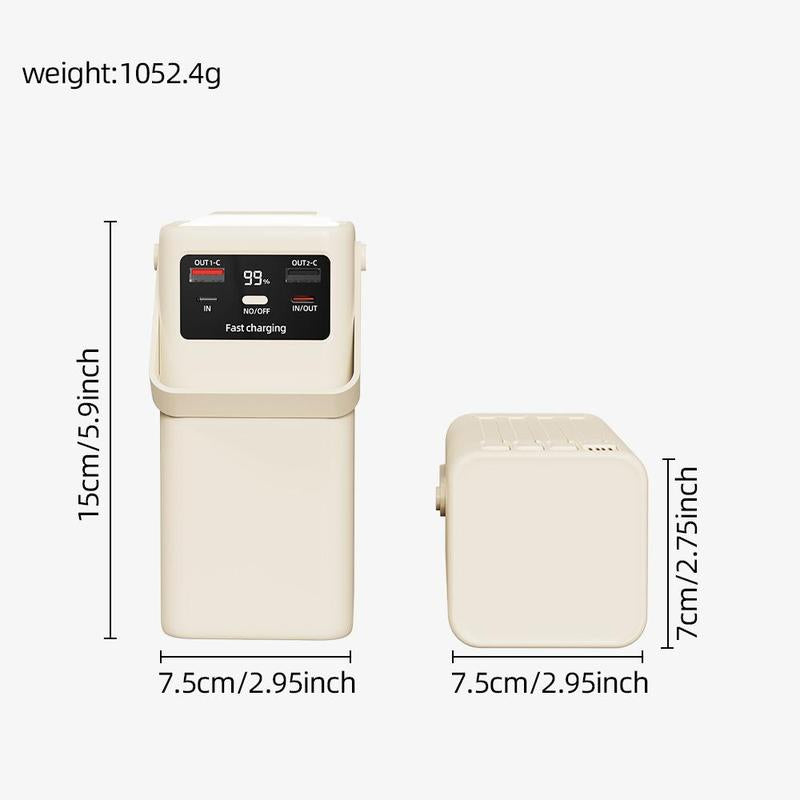 Ultra-Fast Power Bank 50000 Mah 22.5W with Battery Level Display, Multiport Foldable USB C Wall Charger, Mag-Safe Portable Charger - Cable Digital Phone