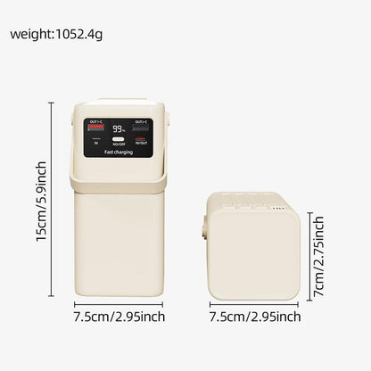 Ultra-Fast Power Bank 50000 Mah 22.5W with Battery Level Display, Multiport Foldable USB C Wall Charger, Mag-Safe Portable Charger - Cable Digital Phone