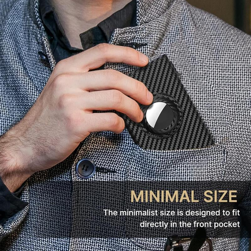 Men's Smart Wallet with Airtag Holder - RFID Blocking, Slim Bifold Design for Business & Everyday Use