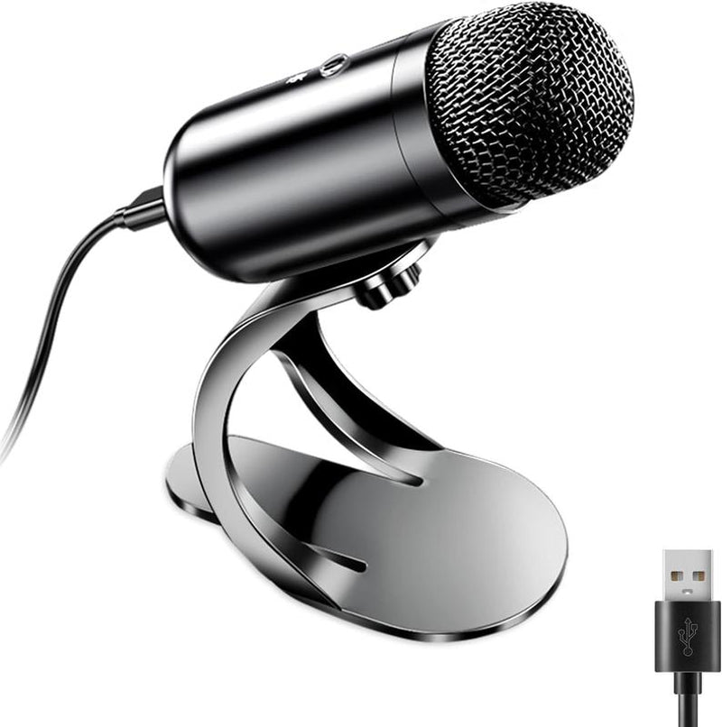 HDNKT Professional USB Microphone Kit Plug & Play for Studio E-Sports Singing Clear Sound Quality Easy to Use Audio Smartphone