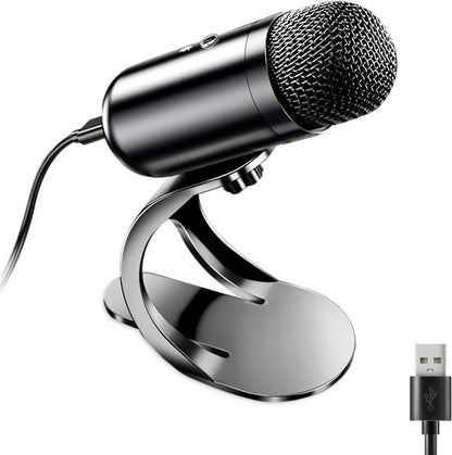 HDNKT Professional USB Microphone Kit Plug & Play for Studio E-Sports Singing Clear Sound Quality Easy to Use Audio Smartphone