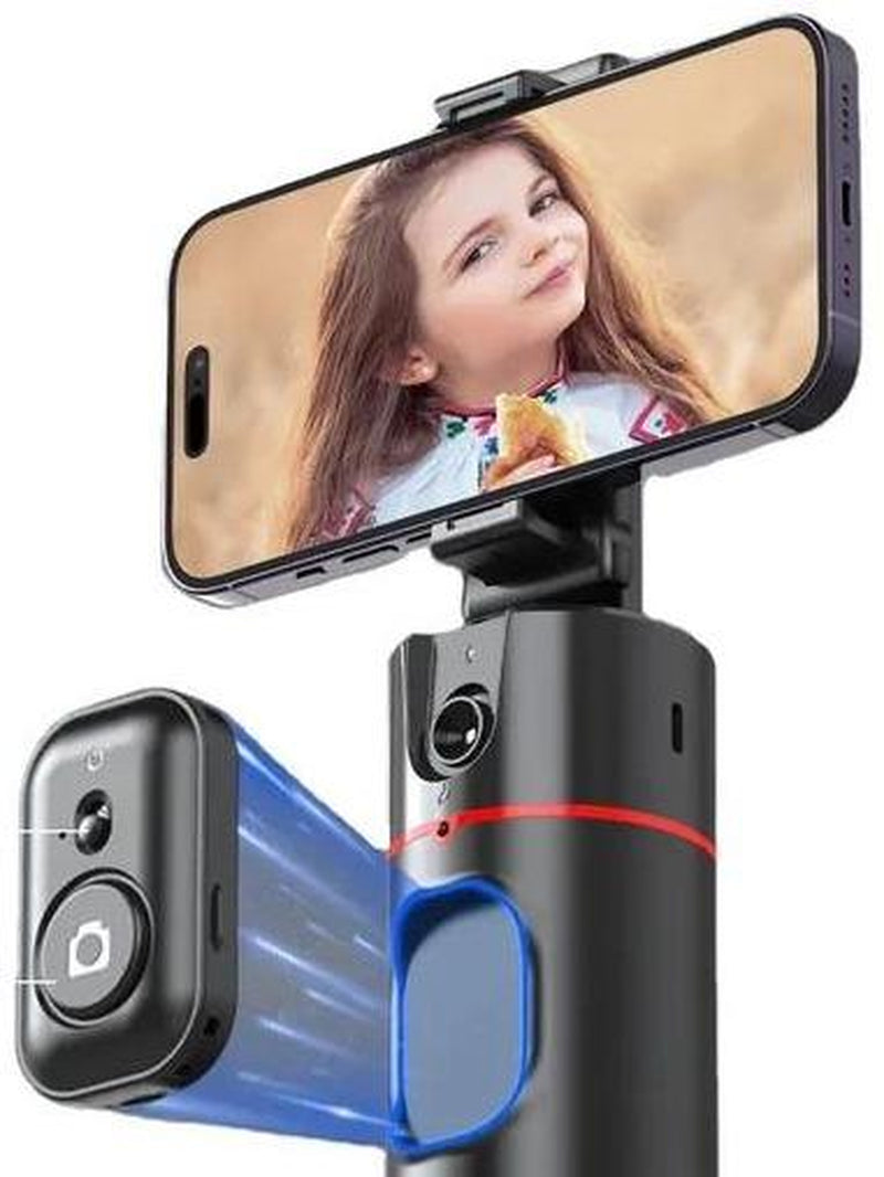 P02 Auto Face Tracking, Remote Control,360º Rotation Face Body, No App Required, Tracking Holder for Lives, Vlog Streaming Video, Rechargeable Battery Accessories Clip