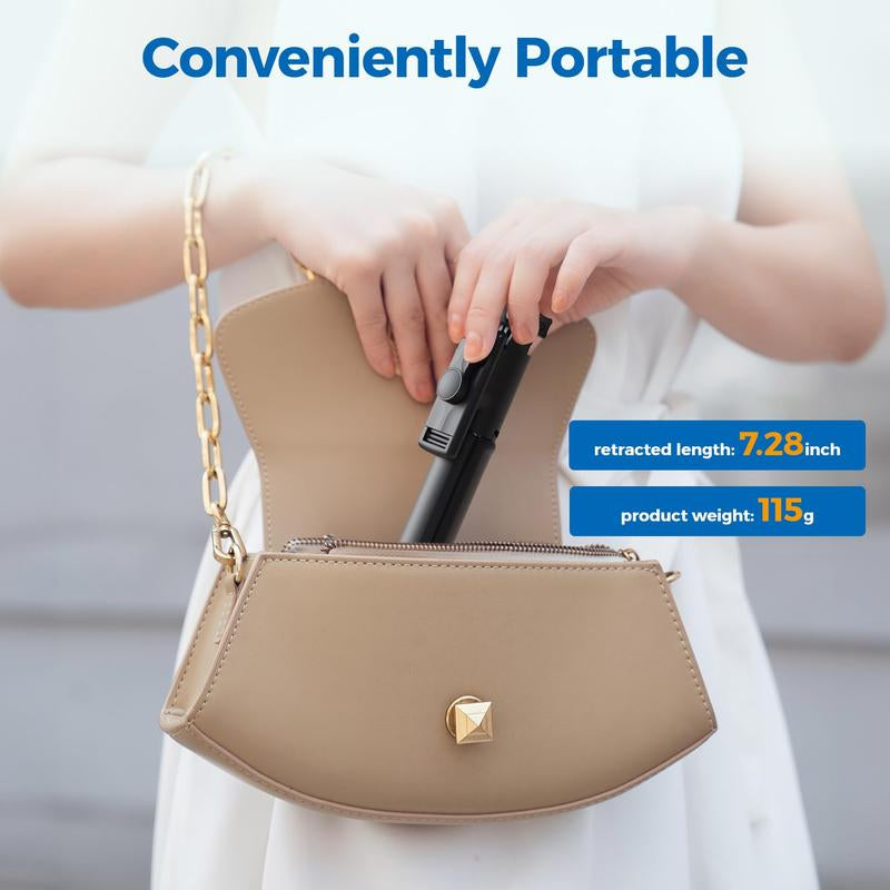 Selfie Stick Tripod Retractable with Wireless Remote Control for Photograph Live Streaming Video Recording Compatible Android and More