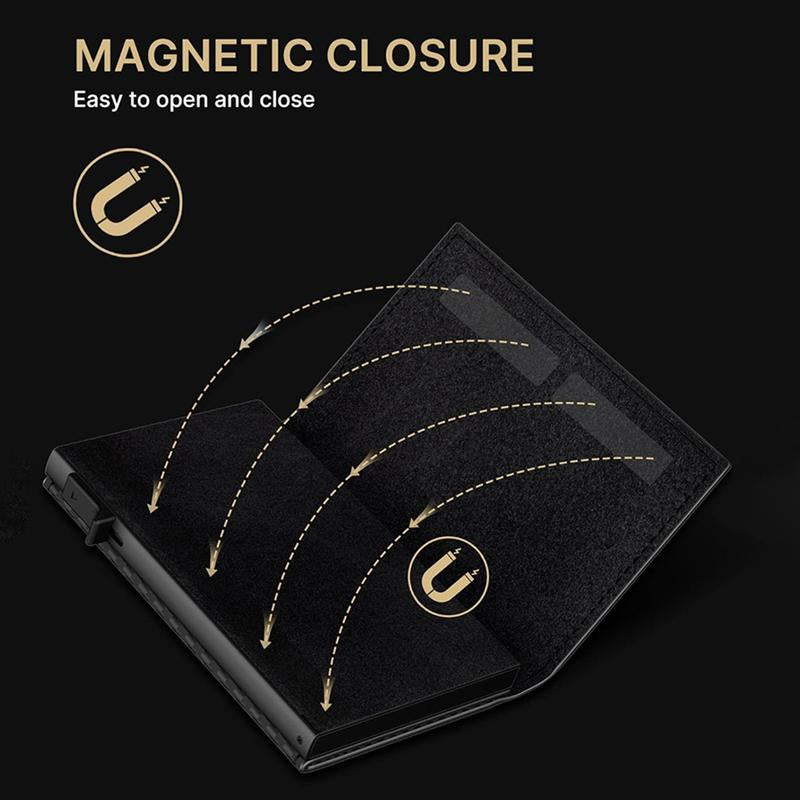 Men's Smart Wallet with Airtag Holder - RFID Blocking, Slim Bifold Design for Business & Everyday Use