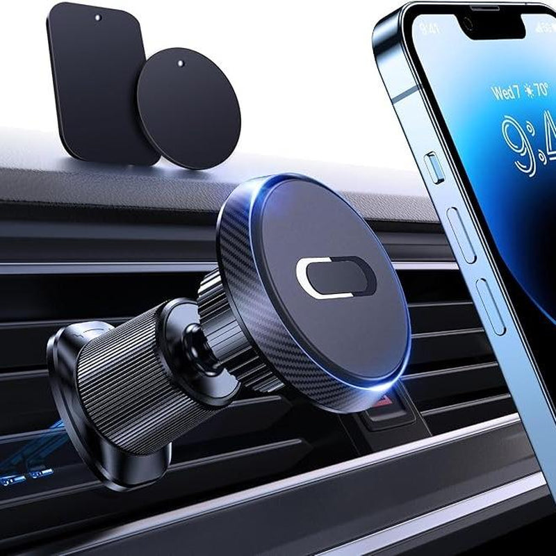 Miracase Magnetic Mobile Holder for Car,Never Blocking Vent,Strong Magnets Car Vent Cellphone Mount , for Iphone and All Smartphone