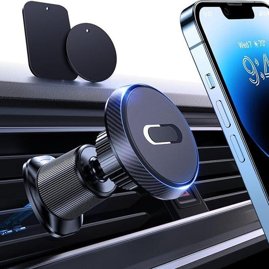 Miracase Magnetic Mobile Holder for Car,Never Blocking Vent,Strong Magnets Car Vent Cellphone Mount , for Iphone and All Smartphone