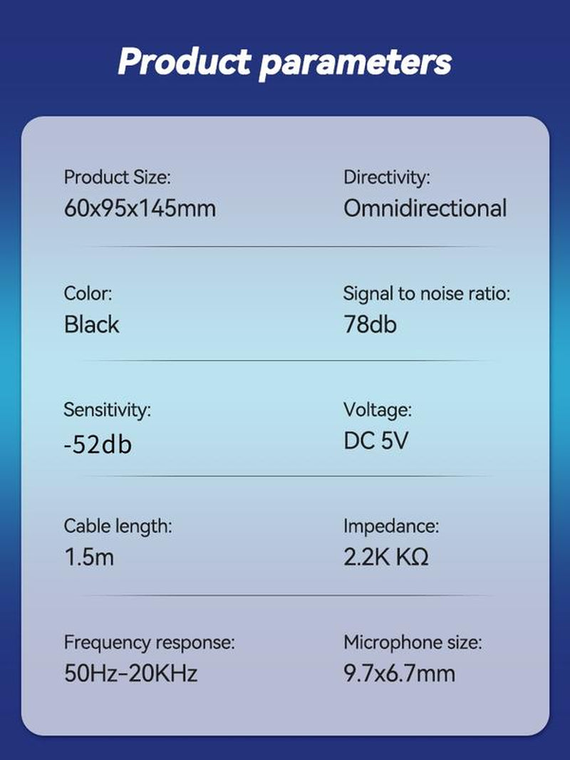 HDNKT Professional USB Microphone Kit Plug & Play for Studio E-Sports Singing Clear Sound Quality Easy to Use Audio Smartphone