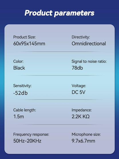 HDNKT Professional USB Microphone Kit Plug & Play for Studio E-Sports Singing Clear Sound Quality Easy to Use Audio Smartphone