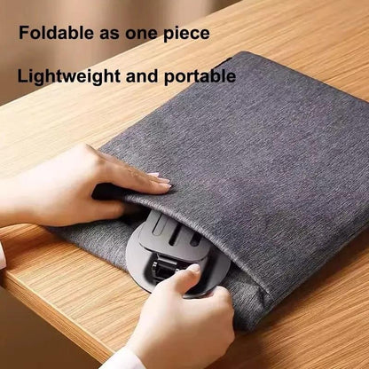 360 Degree Rotating Metal Phone Holder - Compact, Portable, Foldable Desktop Holder for All Smartphones and Tablets, Ideal for Office Accessories