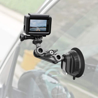 360° Rotation Suction Cup Camera Mount Holder for Car Windshield, Adjustable Dash Cam Camera Holder Stand Bracket 1/4" Holes Quick Release, for GPS Driving DVR Action Cam Camcorder Video Record POV/VLOG, Fits for Gopro Hero 13 12/11/10/9/8/7/6/5/4/3