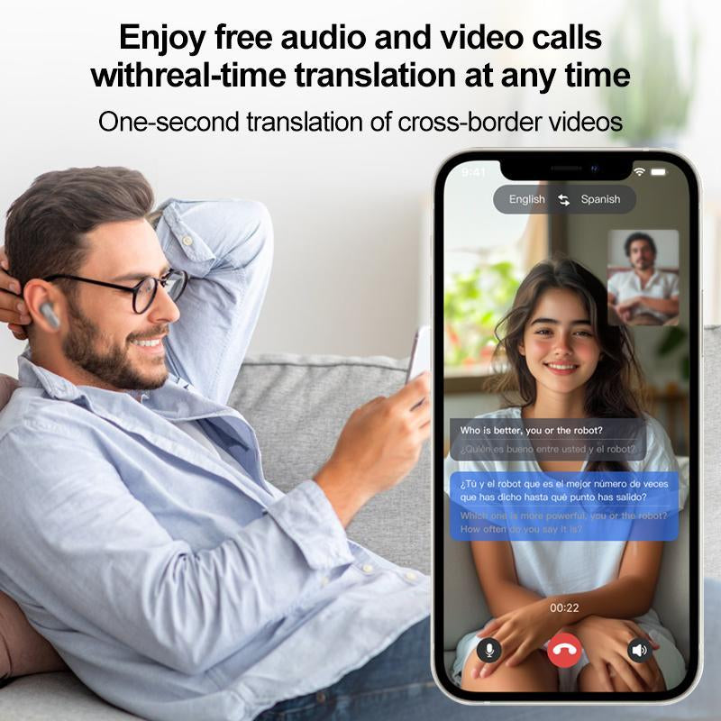 HYUNDAI X15 Ultra with 169-Language Translation Feature – Wireless Bluetooth Headset 6.0 OWS Waterproof Sport Headsets Noise Reduction Headphones with Mic Earbuds Audio Electronic