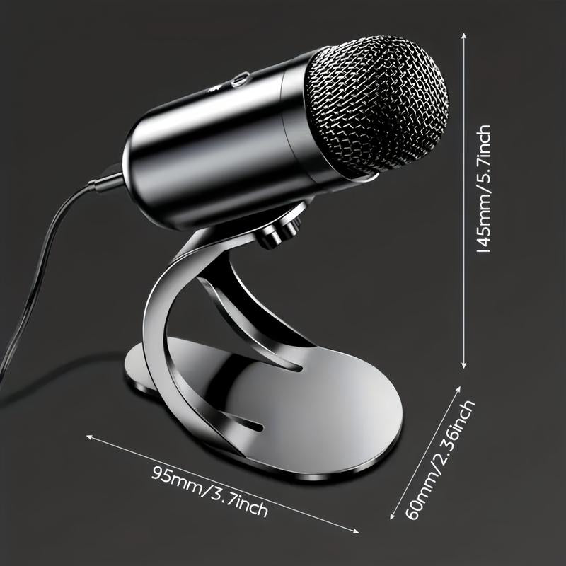 HDNKT Professional USB Microphone Kit Plug & Play for Studio E-Sports Singing Clear Sound Quality Easy to Use Audio Smartphone