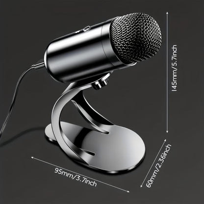 HDNKT Professional USB Microphone Kit Plug & Play for Studio E-Sports Singing Clear Sound Quality Easy to Use Audio Smartphone