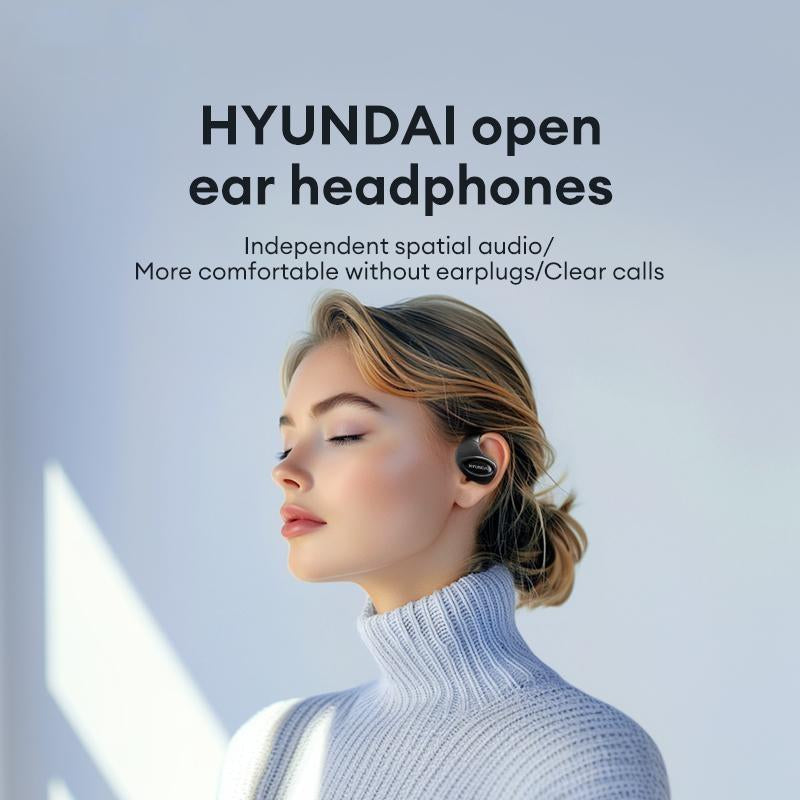 HYUNDAI X15 Ultra with 169-Language Translation Feature – Wireless Bluetooth Headset 6.0 OWS Waterproof Sport Headsets Noise Reduction Headphones with Mic Earbuds Audio Electronic