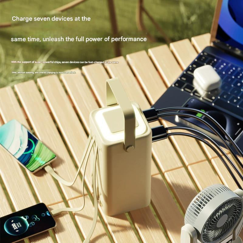 Ultra-Fast Power Bank 50000 Mah 22.5W with Battery Level Display, Multiport Foldable USB C Wall Charger, Mag-Safe Portable Charger - Cable Digital Phone