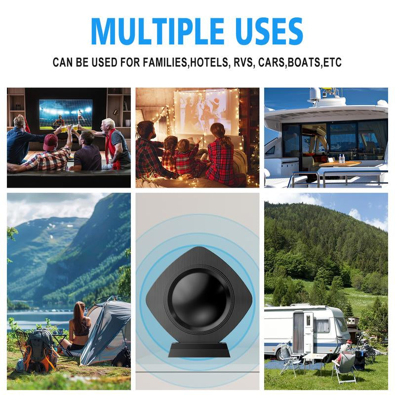 TV Antenna – Premium Indoor 4K HDTV Digital Antenna for Smart Tvs with High-Gain, 360° Signal Amplifier, Long Range Reception Magnetic Base, Easy Indoor Installation for Apartments, Bedrooms, Living Rooms, Outdoorfun RV TV Antenna, Signal Everywhere