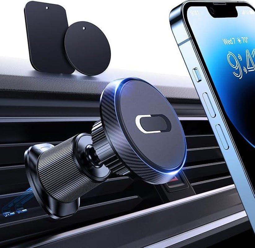 Miracase Magnetic Mobile Holder for Car,Never Blocking Vent,Strong Magnets Car Vent Cellphone Mount , for Iphone and All Smartphone